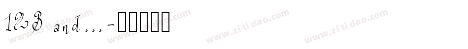 123 and...字体转换